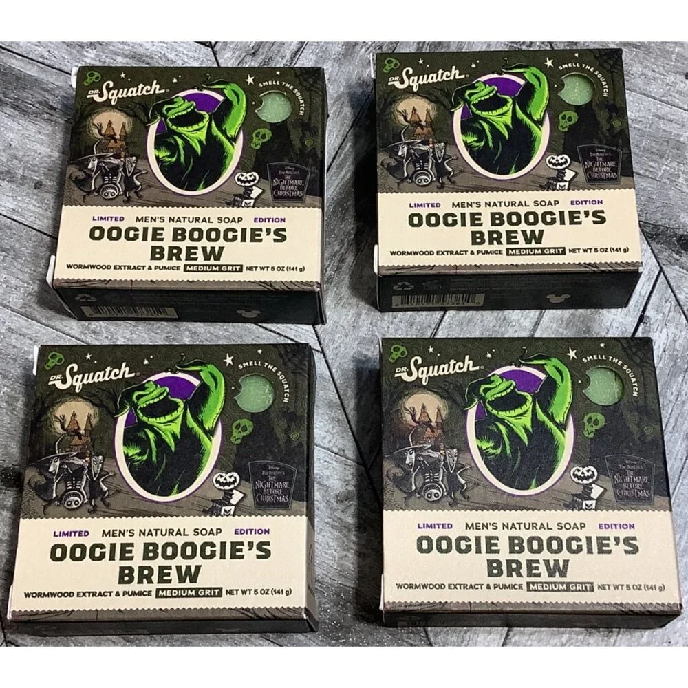 4 Dr. Squatch Limited Edition Soap Oogie Boogies Brew Nightmare Before Xmas 5oz